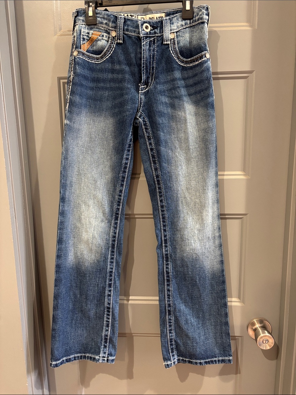 Ariat Kids Bootcut Relaxed Jeans in Washed Blue